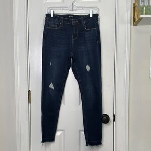 Buffalo David Bitton Blue Skinny Jeans with Distressed Design